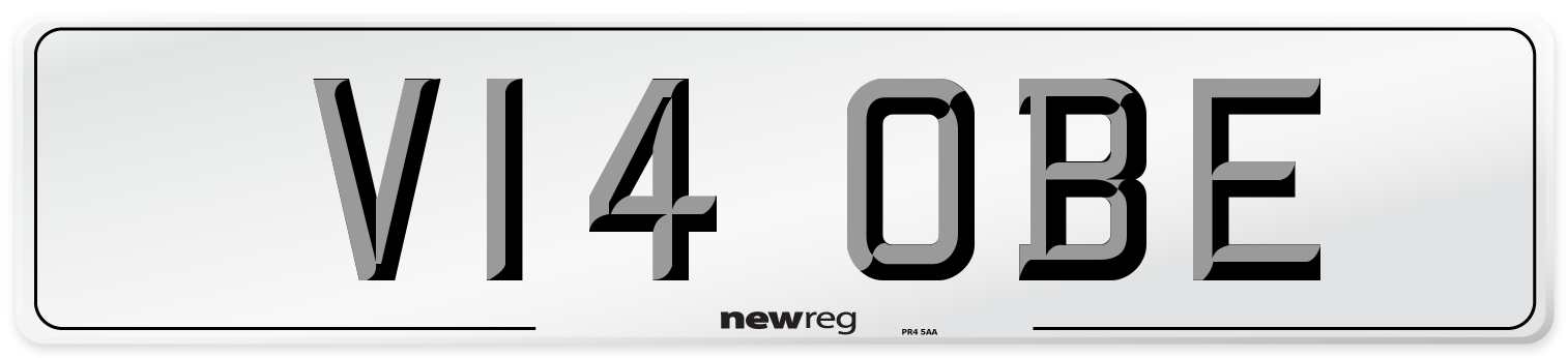 V14 OBE Number Plate from New Reg